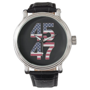 Trump 2024 45 47 Vintage Armbandsur