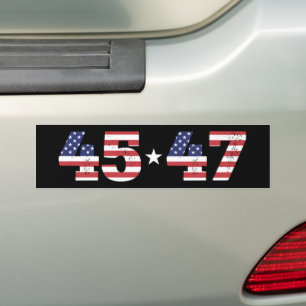 Trump 2024 45 47 Vintage Bildekal