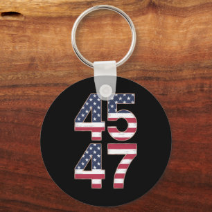 Trump 2024 45 47 Vintage Nyckelring