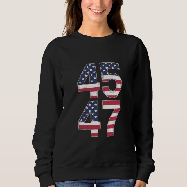 Trump 2024 45 47 Vintage T Shirt (Framsida)