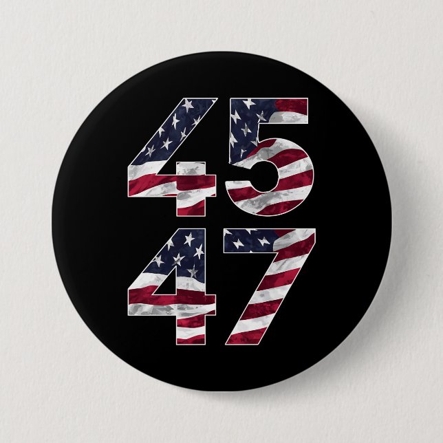 Trump 2024 45 47 Vintage USA Knapp (Framsida)