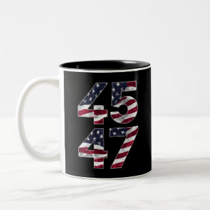 Trump 2024 45 47 Vintage USA Två-Tonad Mugg