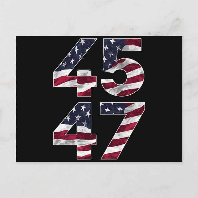 Trump 2024 45 47 Vintage USA Vykort (Framsida)