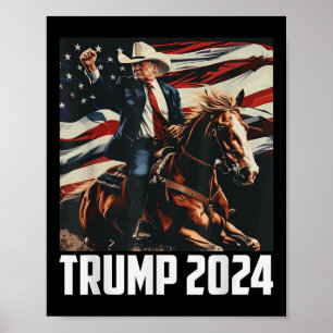 Trump 2024 4:e juli Patriotic America Independe Poster