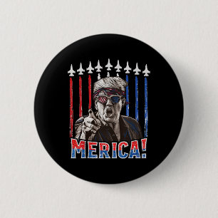 Trump 2024 4:e juli Patriotic American Flagga Mer Knapp