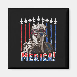 Trump 2024 4:e juli patriotisk amerikansk flagga M Magnet