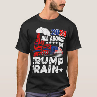 Trump 2024 all Aboard the Trump Tåg USA American T Shirt