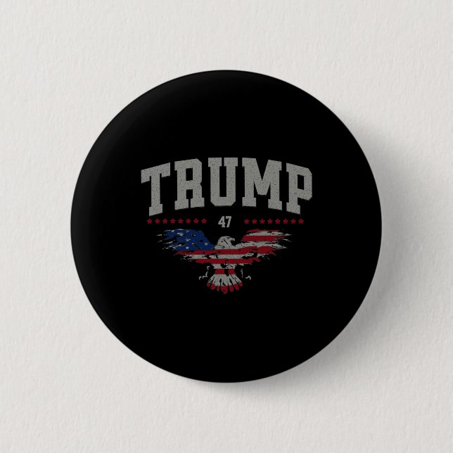 Trump 2024 America First Byld Eagle Pro Trump USA Knapp (Framsida)