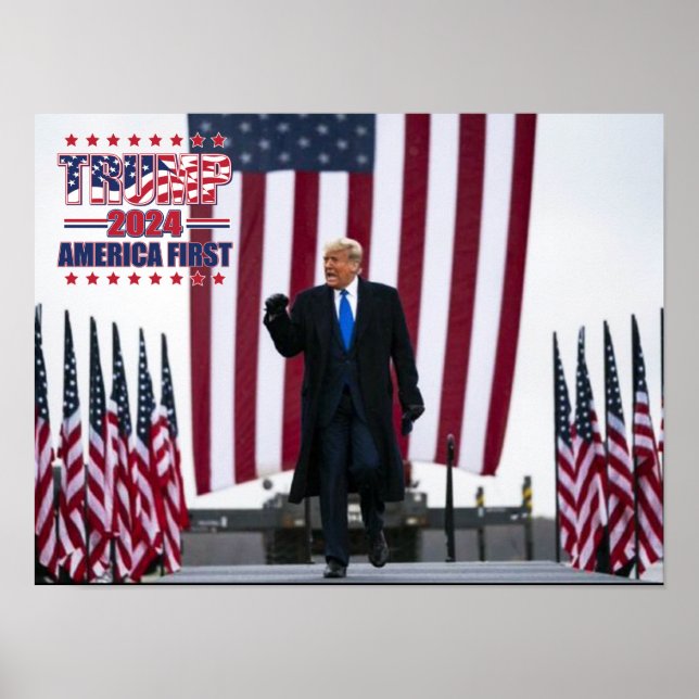 Trump 2024 America First Poster (Framsidan)
