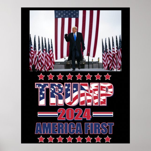Trump 2024 America First Poster (Framsidan)