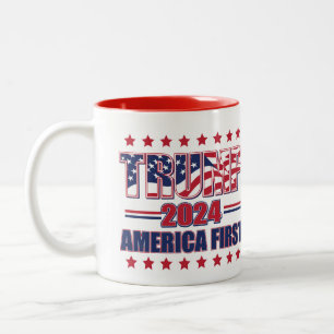 Trump 2024 - America First Två-Tonad Mugg