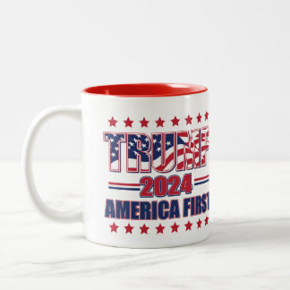 Trump 2024 - America First Två-Tonad Mugg