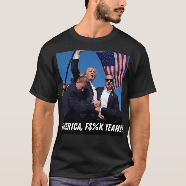 Trump 2024 America Fk Ja T Shirt (Framsida)