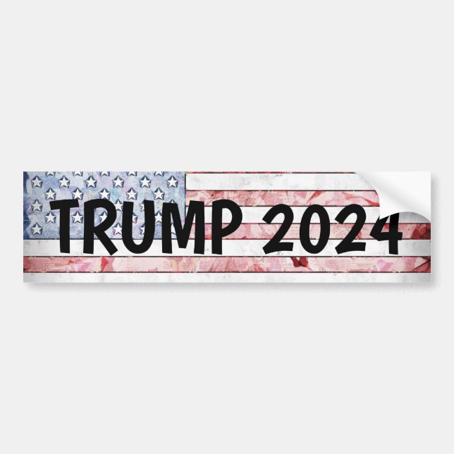 TRUMP 2024 AMERICAN FLAGGA BILDEKAL (Framsidan)