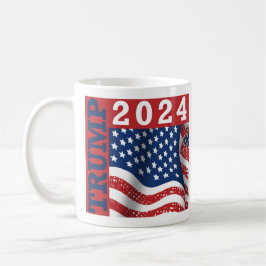 Trump 2024 American Flagga Kaffemugg