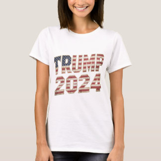 Trump 2024 American Flagga Kort T Shirt