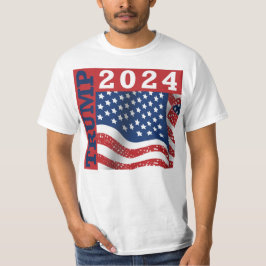 Trump 2024 American Flagga T Shirt