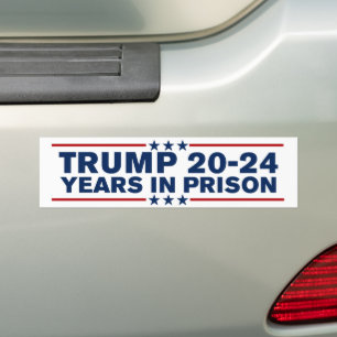 Trump 2024 år i fängelset låser upp antitrumpursen bildekal