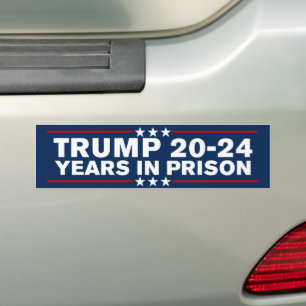 Trump 2024 år i fängelset låser upp antitrumpursen bildekal