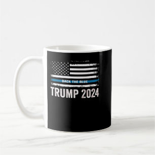 Trump 2024 Back the Blue Kaffemugg