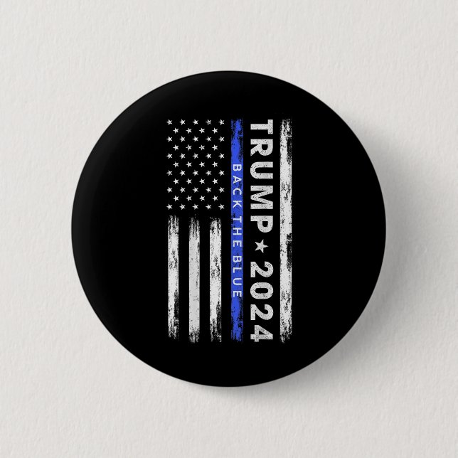 Trump 2024 Back the Blue Thin Blue Line American F Knapp (Framsida)