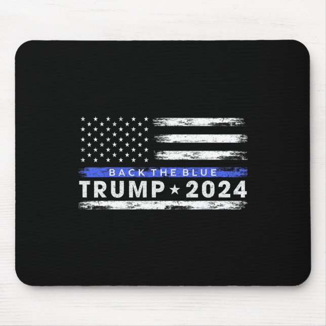Trump 2024 Back the Blue Thin Blue Line American F Musmatta (Framsidan)