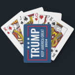 Trump 2024 Behålla America Underbar - blue red Casinokort<br><div class="desc">En plan som stöder president Trumps omval av kampanj. En modern och minimal utformning som kommer att stå oss i en folkmassa. Den marinblå bakgrunden kan ändras för Donald Trump i den här perfekten. Den här klassiska designen är djärv och lättläst. Trumman är mycket stor och kan ses långt bort....</div>