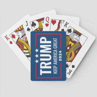 Trump 2024 Behålla America Underbar - blue red Casinokort