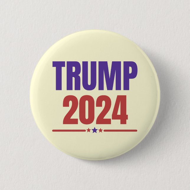 Trump 2024 Behålla America Underbar - blue red Knapp (Framsida)