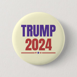Trump 2024 Behålla America Underbar - blue red Knapp