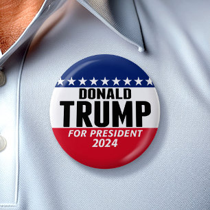 Trump 2024 Behålla America Underbar - blue red Knapp