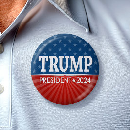 Trump 2024 Behålla America Underbar - blue red Knapp