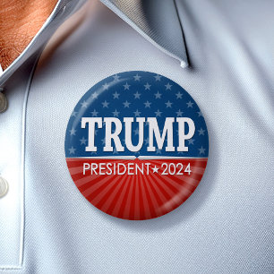 Trump 2024 Behålla America Underbar - blue red Knapp
