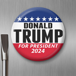 Trump 2024 Behålla America Underbar - blue red Magnet