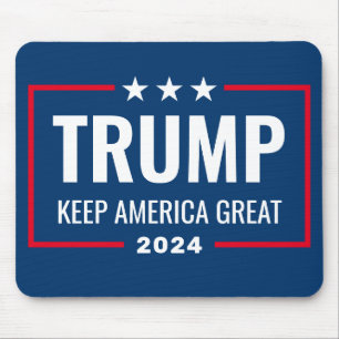 Trump 2024 Behålla America Underbar - blue red Musmatta