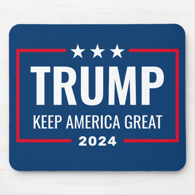 Trump 2024 Behålla America Underbar - blue red Musmatta (Framsidan)