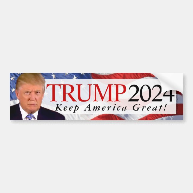 Trump 2024 Behålla America Underbar Bumper Sticker Bildekal (Framsidan)