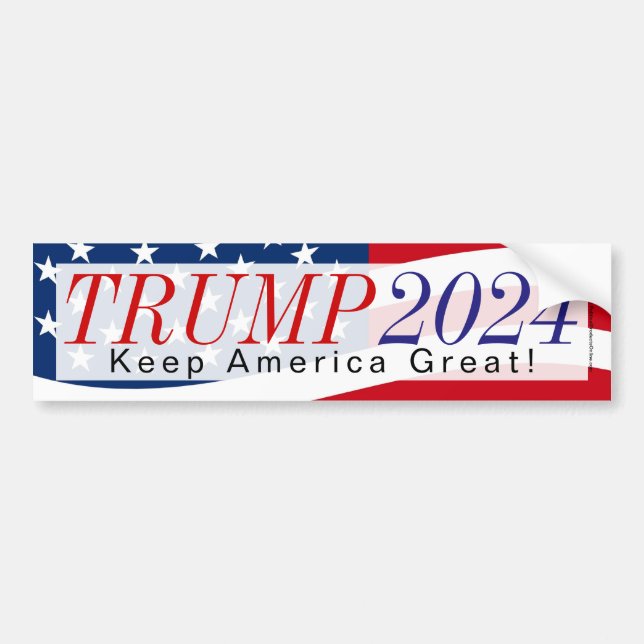 Trump 2024 Behålla America Underbar #KAG Bumper St Bildekal (Framsidan)