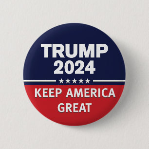 Trump 2024 Behålla America Underbar Knapp