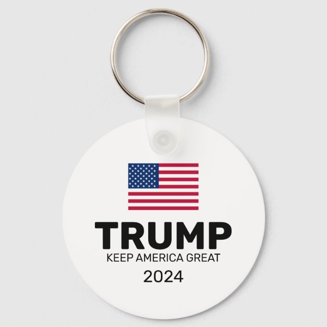 Trump 2024 Behålla America Underbar Nyckelring (Framsida)