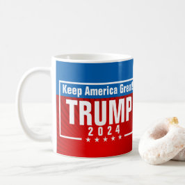 Trump 2024 Behålla Amerika Underbar Stars Ram Kaffemugg
