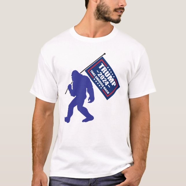 Trump 2024 Bigfoot T Shirt (Framsida)