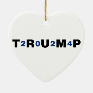 Trump 2024 Blue Julgransprydnad Keramik