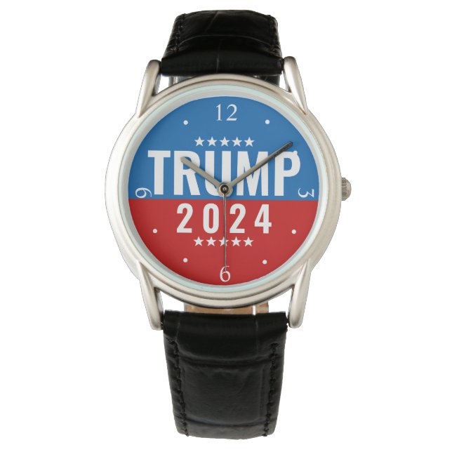 Trump 2024 Bold Patriotic Armbandsur (Framsida)