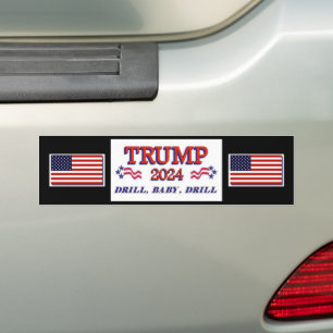 Trump 2024-borrning i Baby Bildekal