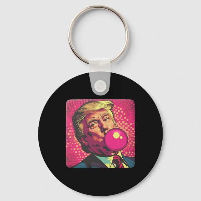 Trump 2024 Bubble Gum Pop Nyckelring (Framsida)