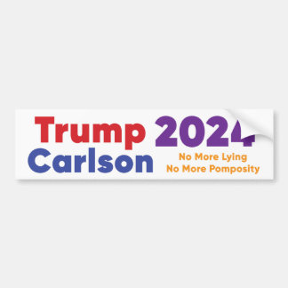 Trump 2024 Bumper Sticker med Tucker Carlson Bildekal