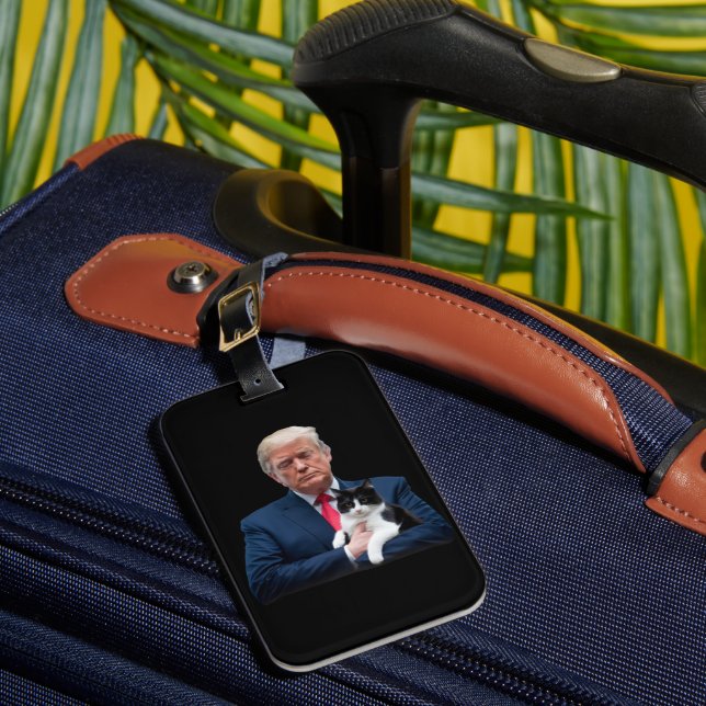 Trump 2024 Cat MAGA Funny Trump Cat Bagagebricka (Framsida Insitu 1)