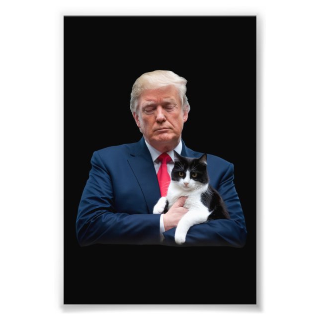 Trump 2024 Cat MAGA Funny Trump Cat Fototryck (Framsidan)