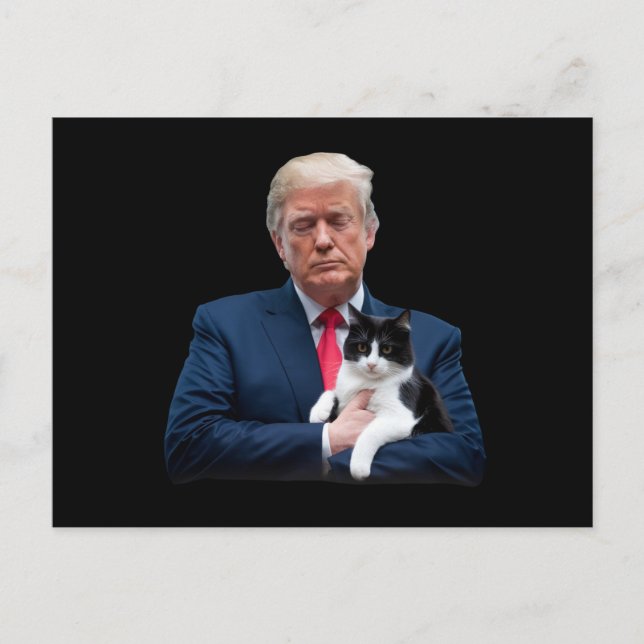 Trump 2024 Cat MAGA Funny Trump Cat Vykort (Framsida)